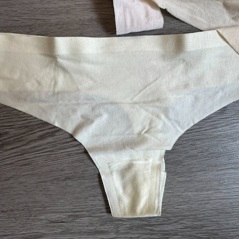 NEW Danskin 5 Pack No-Show Thongs - White / Maroon / Pink / Coral / Yellow - Picture 3 of 4